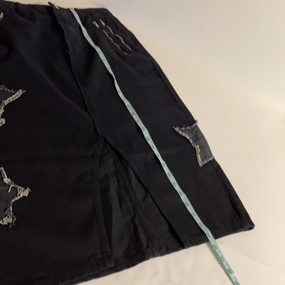 NWT Daisy Street by Hot Topic Star Patchwork Midi Denim Skirt in Black.Size M - Picture 15 of 15